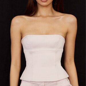 House of CB Pink Strapless Bustier Top
